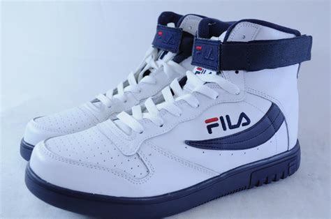 high top fila with strap.